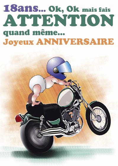 Ide Top Carte Anniversaire Humoristique Motard 